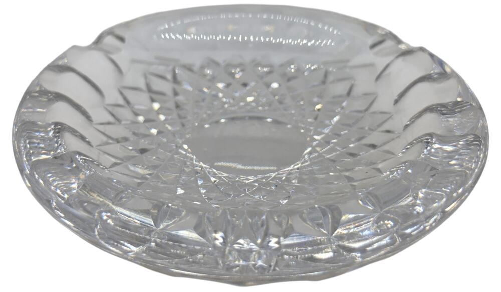 Waterford Crystal Colleen Pattern Ashtray, 7" D x 2" H